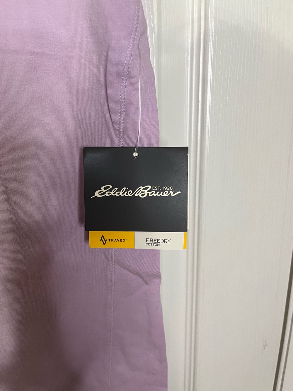 Eddie Bauer Light Lavender Scoop-Neck Short Sleeve Tee - Picture 3 of 11